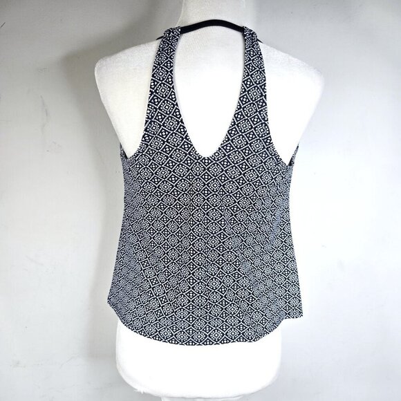 Kona Sol Navy Blue Tribal Tile Tankini Swim Top - Picture 6 of 9